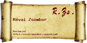 Révai Zsombor névjegykártya